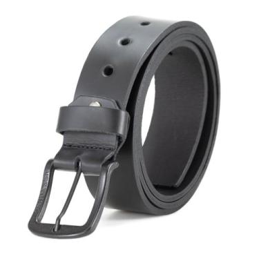 Imagem de Cinto Masculino 100% Couro Largo Casual Fivela Preta - Use Young, Pret