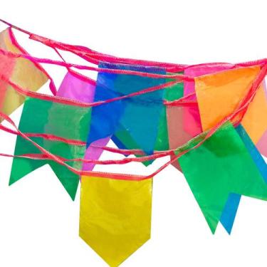 Imagem de Bandeirinha Plástica 100m Arraial São João Festa Junina Decoração - We