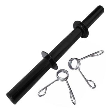 Imagem de Barra 40cm oca com presilhas iniciativa fitness - unidade
