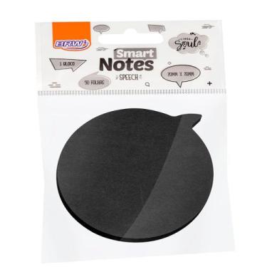 Imagem de Bloco Adesivo de Anotações Preto Smart Notes 50 Fohas BRW - Unidade, B