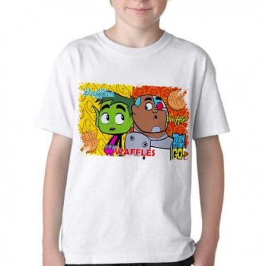 Imagem de Camiseta Infantil ou adulto Jovens Titãs waffles Blusa Criança todos t