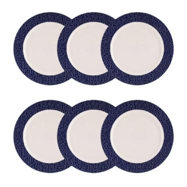 Imagem de Jogo de Pratos Rasos 6 Pcs Mosaico Porcelana Real By Schmidt