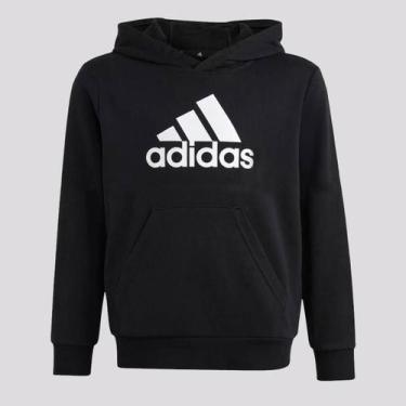 Imagem de Moletom Adidas com Capuz Juvenil Preto, 8 ANOS