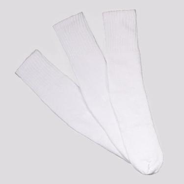 Imagem de Kit Meia Selene Cano Alto 3 Pares Branca, 39-43