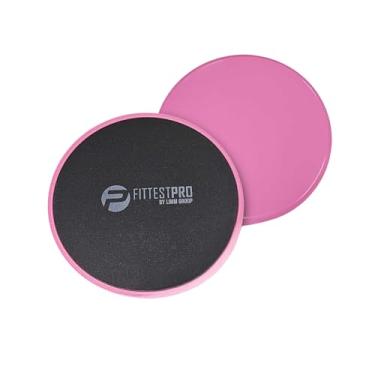 Imagem de Limm Core Sliders Fitness - Discos Deslizantes para Trabalhar Estabilidade, AB, Pernas e Corpo Full (Conjunto de 2) - Bônus Carry Bag & Workout Ebook - Rosa Ginásio Gliding Disco Pads para Hardwood