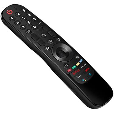 Imagem de Controle remoto de voz MR21GC de substituição adequado para LG 2021 OLED TV G1 C1 A1 75 80 85 90 99 UP8000 UP8070 UP8770 NanoCell NANO75 NANO80 NANO85 NANO90 NANO99 UHD TV UP80 UP80 75 QNED Mini-LED