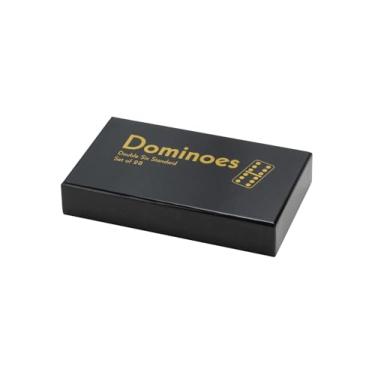 Imagem de Double Six Professional Dominoes - White with Black Dots, Case Color May Very