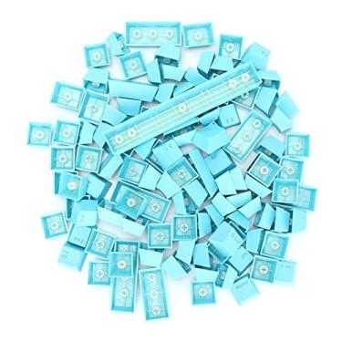 Imagem de PBT Keycaps Coloridos 108 Teclas para Teclado Mecânico Design Ergonômico para Experiência de Digitação Confortável para Teclado Mecânico de 61/64/87/104/108 Teclas (Azul #13)