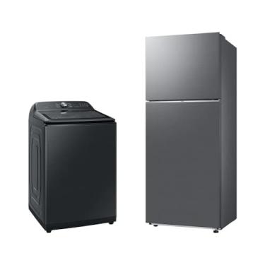 Imagem de Samsung Combo Lavadora Smart Digital Inverter WA23B Black 23kg 127V + Geladeira Samsung TMF RT38DG6120S9FZ SmartThings 391L Inox Look Bivolt