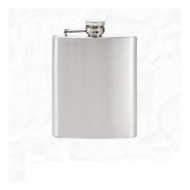 Imagem de Cantil Porta Bebida De Bolso 205ml Inox 7oz - Whisky Vodka - New