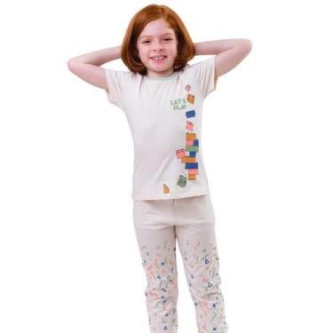 Imagem de Pijama infantil Unissex para Meninos ou Meninas, conjunto de roupas, m