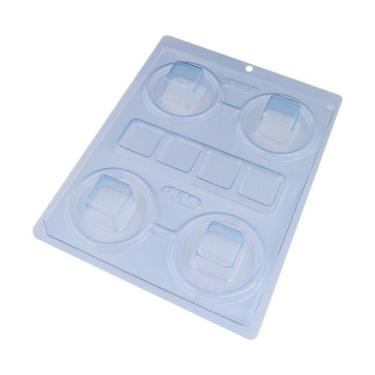 Imagem de Forma e silicone mini caixa quadrada com 3 partes 856 bwb 