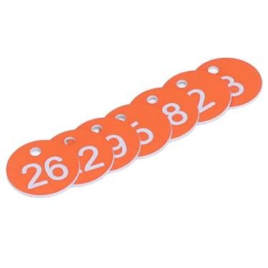 Imagem de Etiqueta Numerada 50pcs Rótulo Numerado Redondo, Tag Numerada Tag de Betra Etiqueta Numerada Etiqueta Plástica Tags Numeradas Gravadas Com Orifícios de Criação de Suprimentos