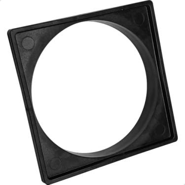 Imagem de Dona D Cor, Caixilho Preto Fosco Porta Grelha De Plástico 15x15 Suporte Para Ralo Quadrado Porta Ralo 15cm Abs Banheiro Lavanderia Para Quintal Sacada