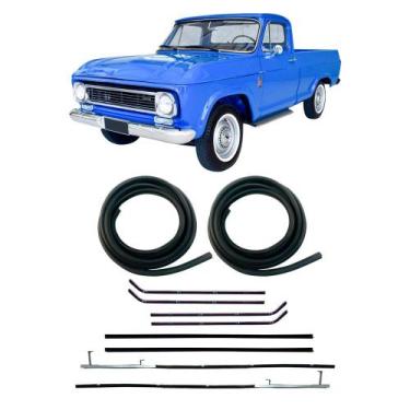 Imagem de Kit Borracha Porta Canaleta Pestana A10 D10 C10 C14 Veraneio - Superce