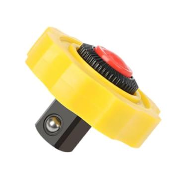Imagem de WeiLaiKeQi Palming Ratchet Chave de catraca Ferramenta Driver Tool Multiplouse Lobal Saving Conveniente Use a chave de soquete de catraca para reparos, Amarelo, 12.5 Mm