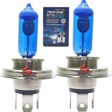 Imagem de Kit Lampada Automotivo Halogena 12v 8500k Encaixe H4 - TECH ONE