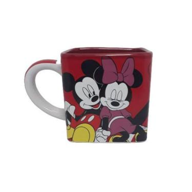 Imagem de Caneca Cubo Mickey E Minnie Namorados Vermelho 300Ml