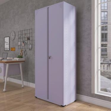 Imagem de Armário para Escritório 2 Portas com Chave Aço 4 Prateleiras