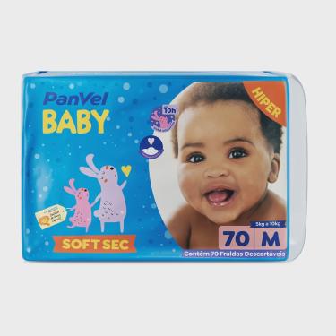 Imagem de Fralda panvel baby soft sec M com 70 unidades
