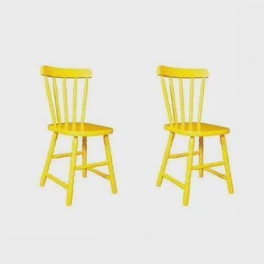 Imagem de Kit 2 Cadeiras Madeira Maciça Country