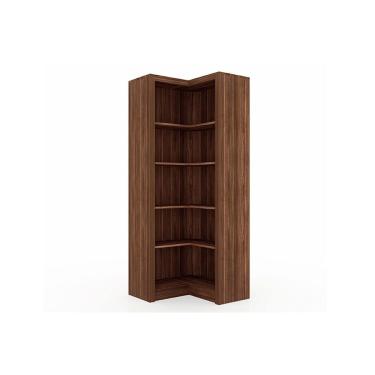 Imagem de Estante Livreiro Casal ME4132 de Canto c/ 4 Prateleiras Nogal - Tecno Mobili