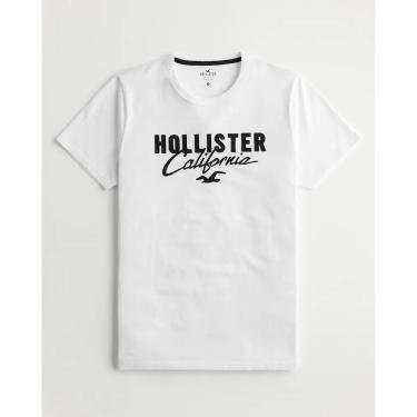Imagem de Camiseta Hollister California 100% Algodão Bordado Preto
