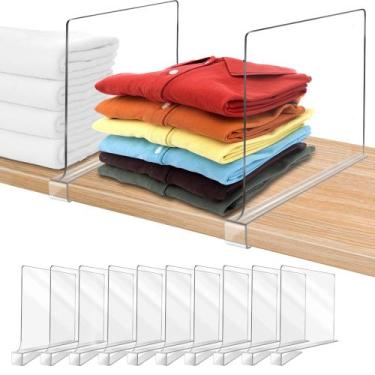 Imagem de Divisórias de prateleira Omegelic de 30 cm para organização de armário