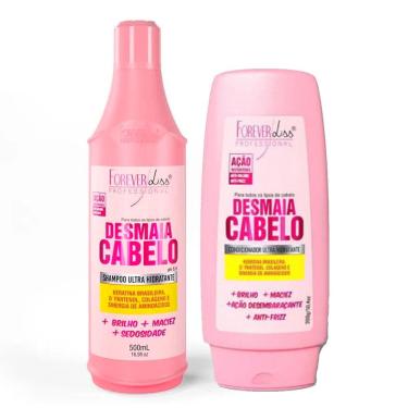 Imagem de Kit Desmaia Cabelo Shampoo 500ml e Condi. 300g Forever Liss