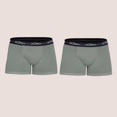 Imagem de Kit Com 2 Cuecas Boxer Sem Costura Algodão Confortável Zorba, Grafite,