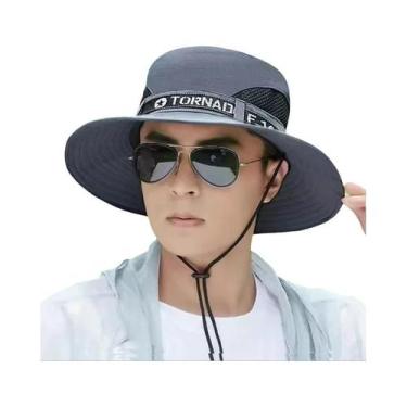 Imagem de Boné de Pesca Masculino com Aba Larga - Anti-UV e à Prova de Vento, Ci