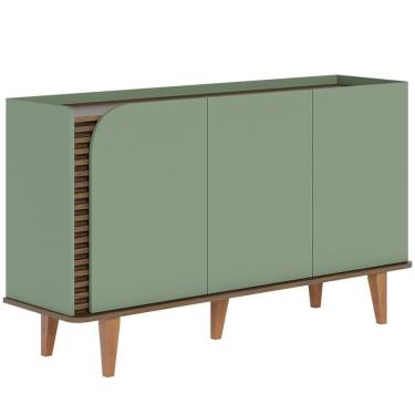 Imagem de Aparador Buffet Para Sala De Jantar 3 Portas Elora C04 Hortelã Amêndoa - Lyam Decor