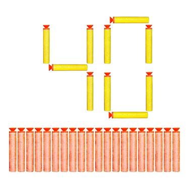 Imagem de Refil Balas com Ventosa Kit 40 Dardos Compatíveis com Lançadores Nerf