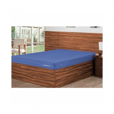 Imagem de Capa para Colchão com Zíper Casal Azul Bordados Ricardo