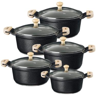 Imagem de Jogo Panela Preto Craq Antiaderente Cerâmica Javali Am 16A24