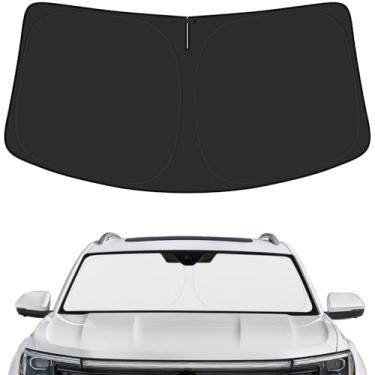 Imagem de BILOPER Cobertura de para-brisa para-sol para Volkswagen Atlas 2018-2025 acessórios protetor solar frontal dobrável VW Atlas viseira bloco raios UV