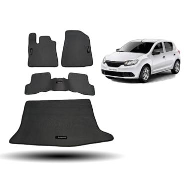 Imagem de Tapete Borracha Sandero Com Traseiro Interiço E Porta-malas