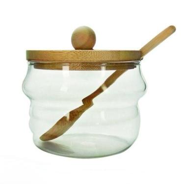 Imagem de Açucareiro em Vidro Borosilicato com Tampa e Colher em Bambu - Mimo St