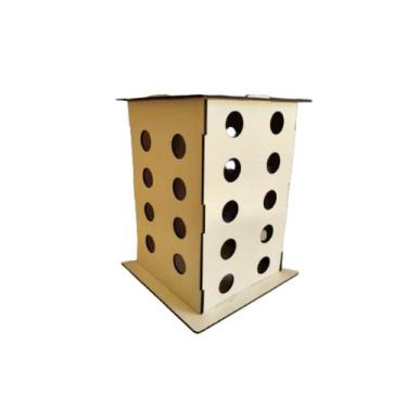 Imagem de Porta Cápsulas Torre Grande MDF branco - trova