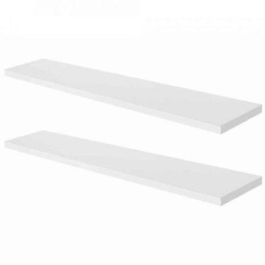 Imagem de Prateleira Simples 70x15 cm Com Suporte Em Mdf Branco - trova