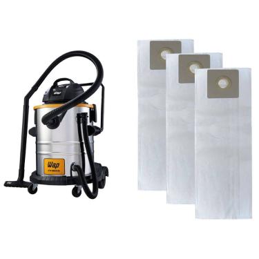 Imagem de Saco Descartável Aspirador Pó Wap Gtw Inox 50 Com 3 Unidades