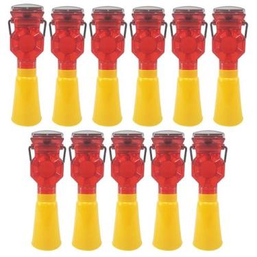 Imagem de Sinalizador Solar Viario Cone Sinalizaçao Kit 11 Uni Iluminaçao Segura