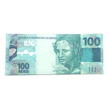 Imagem de Carteira Estampada Notas Estrangeiras Dólar/euro/real - oem, Branco