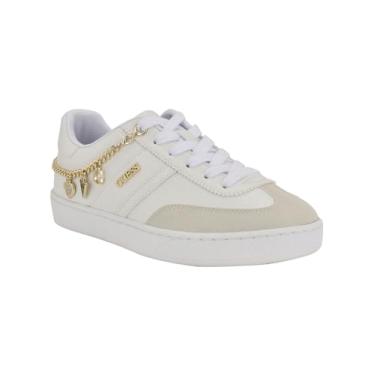 Imagem de GUESS Tênis feminino Naoko, Branco sintético, 40