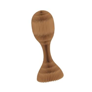 Imagem de KiBcsLic Suporte de exposição de perucas e chapéus, manequim de cabelo para salão de beleza ou loja, óculos e enfeite de cabeça, Marrom