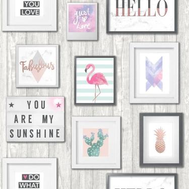 Imagem de Papel De Parede Exposure Ep2201 Molduras Sobre Painel De Pinho - Rolo 10m X 0,53m