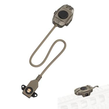 Imagem de RovyVon GS1 Interruptor remoto de cabo único 17 cm, interruptor de pressão remoto montado com parafuso para plugue de pino, interruptor de fita de alumínio, adequado para GL4, GL4 Pro, GL5, GL5 Pro