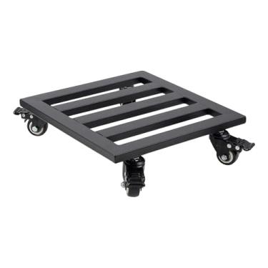 Imagem de predolo Carrinho grande para vasos de plantas, quadrado de ferro com rodízios com trava, base de rolo para plantas, para sala de estar e quintal, 30cm