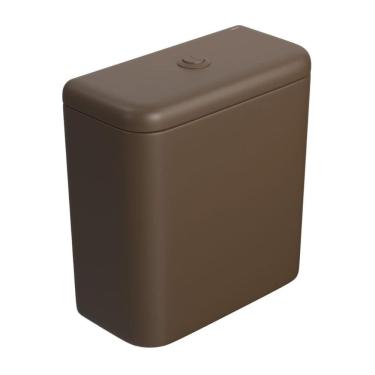 Imagem de Caixa Acoplada Monocromática com Acionamento Duo Marrom Fosco Deca