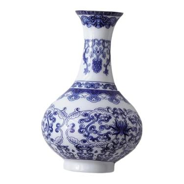 Imagem de IEUDNS Vaso de parede para plantas, recipiente decorativo, design criativo, arranjo de flores de porcelana azul e branca para e janela, 135mm